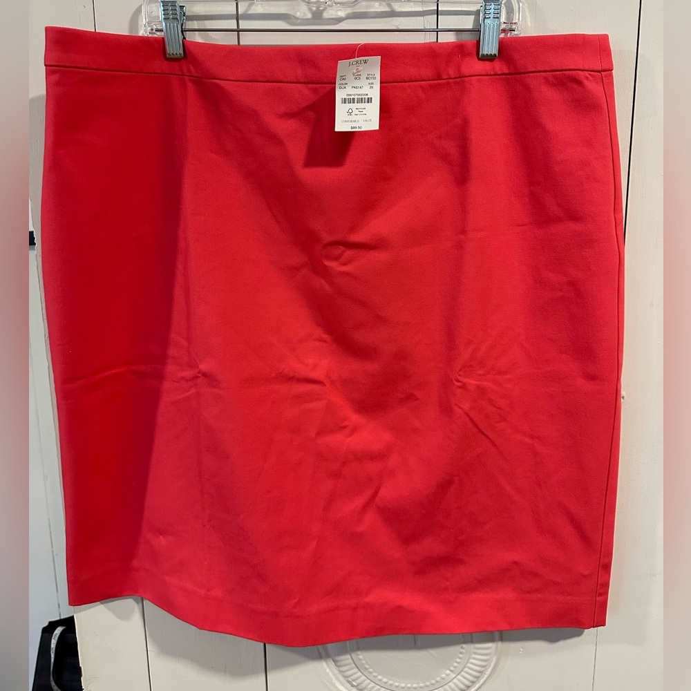 NWT J Crew Fuchsia Pencil Skirt, Size 20